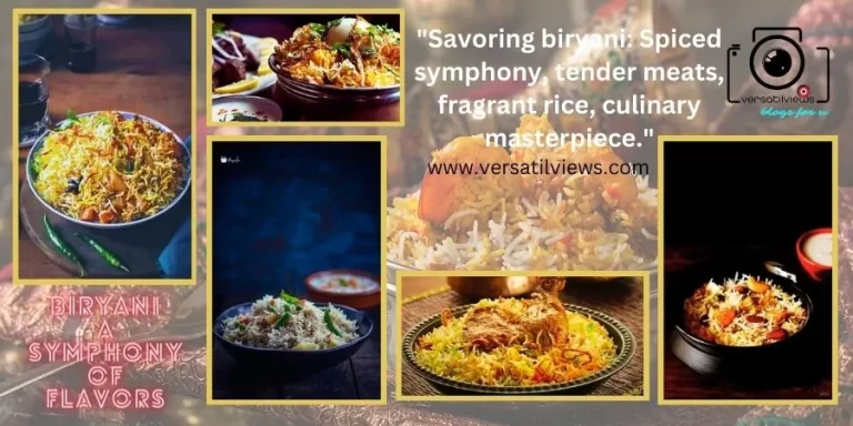 "Savoring biryani: Spiced symphony, tender meats, fragrant rice, culinary masterpiece."